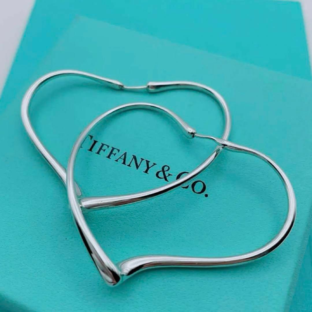 【極美品】Tiffany & Co. ハート　フープ　ピアス　Lサイズ　シルバーゆひブランドshop