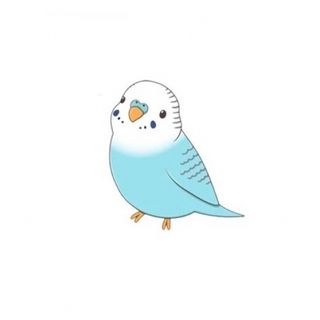 ♡セキセイインコ ピンバッジ♡水色(鳥)