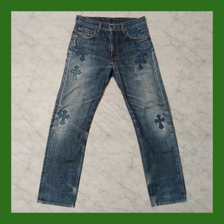 クロムハーツ(Chrome Hearts)のLevi's 505（W30 / 76cm）クロスパッチカスタム(デニム/ジーンズ)