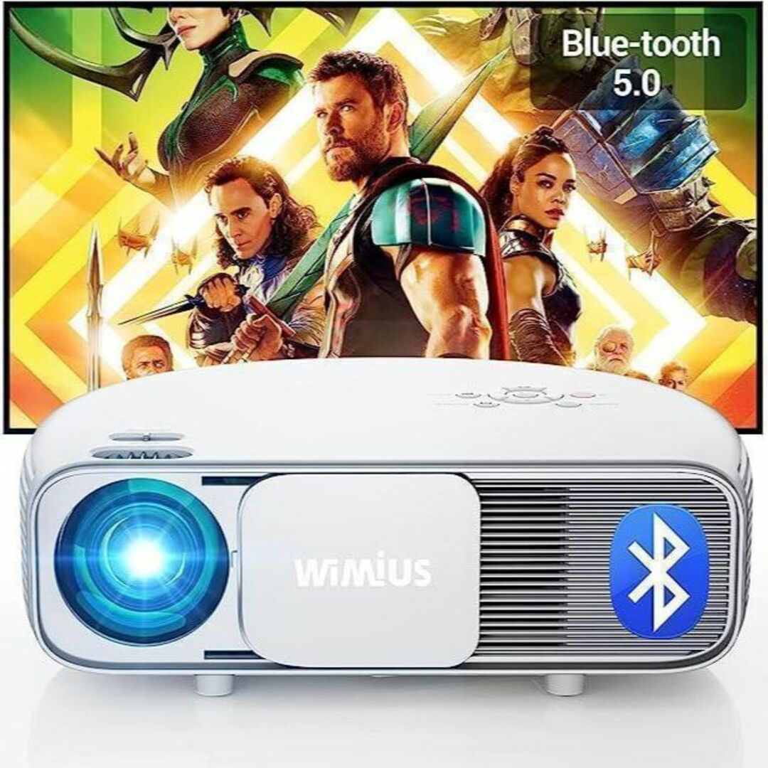 ✨プロジェクター 10000ルーメン Bluetooth 4K対応✨収納バッグ付 スマホ/家電/カメラのテレビ/映像機器(プロジェクター)の商品写真