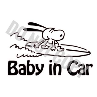 40 送料無料‼︎ Baby in Car 白　 ステッカー　ベビーインカー(車外アクセサリ)