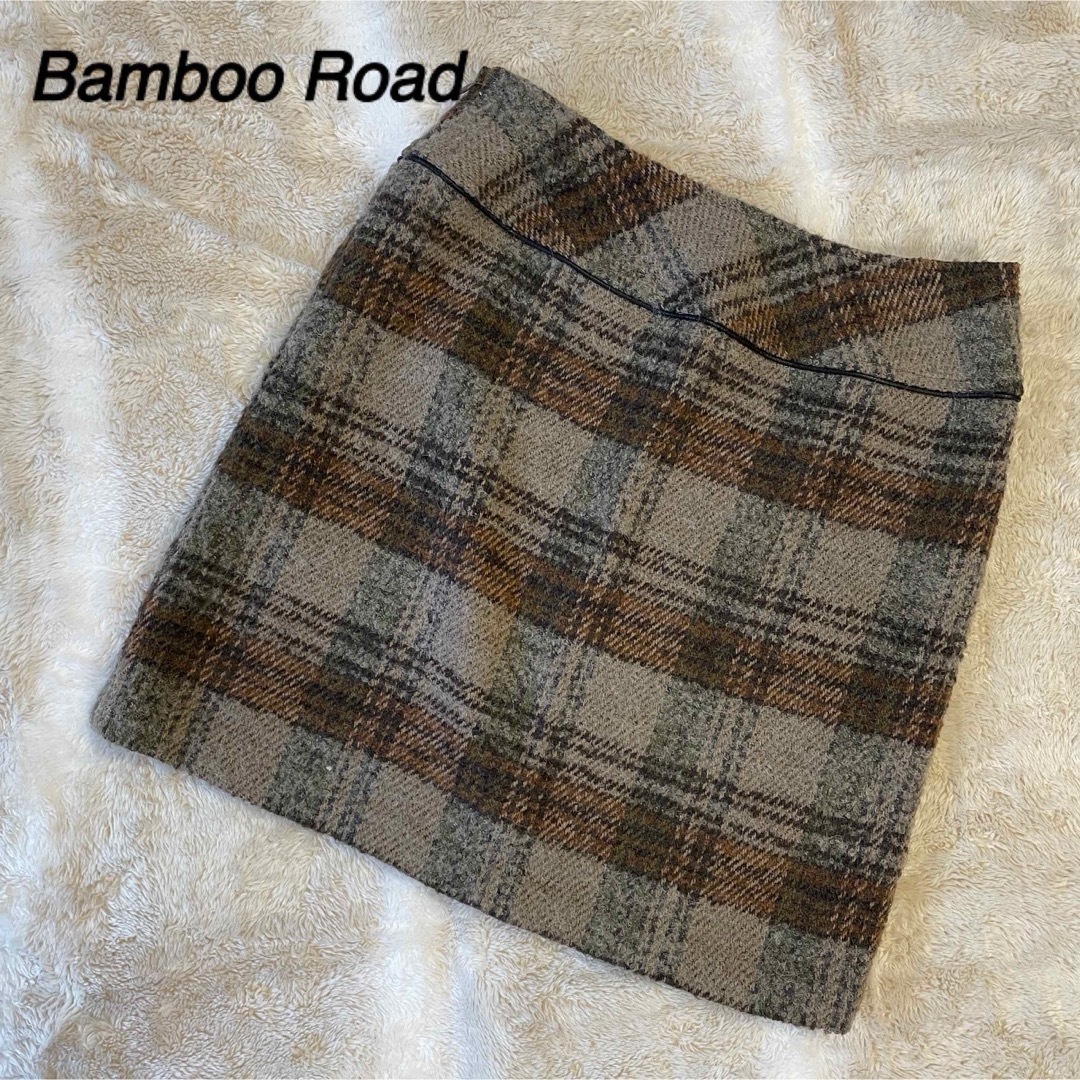 【美品】Bamboo Road(バンブーロード) 台形 チェックスカート レディースのスカート(ミニスカート)の商品写真