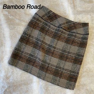 【美品】Bamboo Road(バンブーロード) 台形 チェックスカート(ミニスカート)