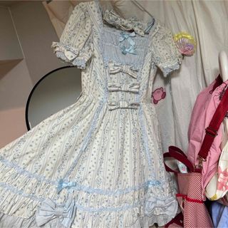 Angelic Pretty☆snow dome柄サロペット ネイビーワンピース