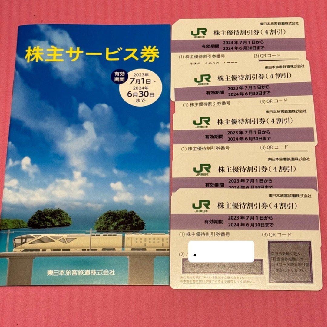 JR東日本株主優待割引券JR 東日本 株主優待割引券(4割引)5枚➕ 株主サービス券冊子