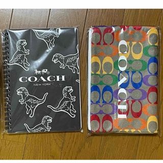 コーチ(COACH)のコーチ　ノベルティ　恐竜ノート　タオルマフラー　330mlナチュラルウォーター(タオル/バス用品)