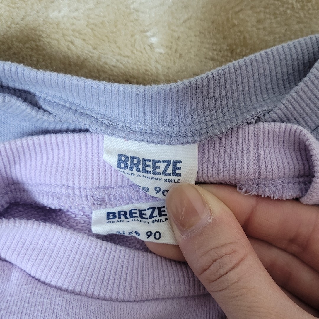 BREEZE(ブリーズ)のブリーズ　スウェット　90センチ2着セット キッズ/ベビー/マタニティのキッズ服女の子用(90cm~)(Tシャツ/カットソー)の商品写真