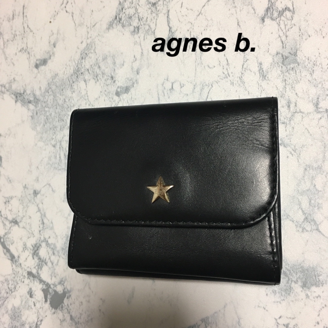 agnes b.(アニエスベー)のagnes b. アニエスベー　3つ折り財布　スタッズ　ドット　レザー レディースのファッション小物(財布)の商品写真