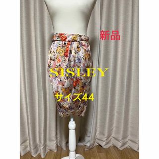 【新品】SISLEY 巻スカート風 44(ミニスカート)