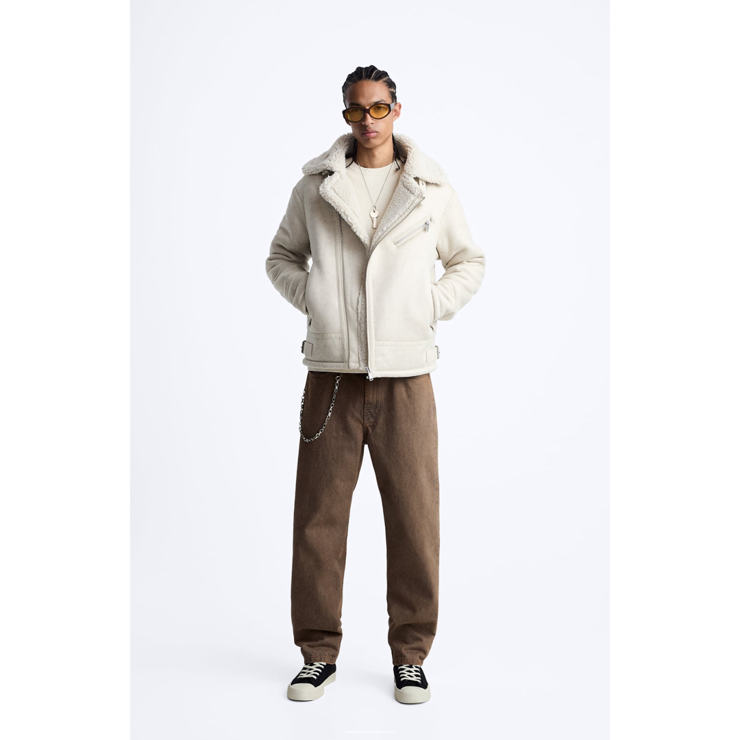 Zara ダブルフェイス フェイクボア ジャケット Zara ダブルフェイス フェイクボア ジャケット