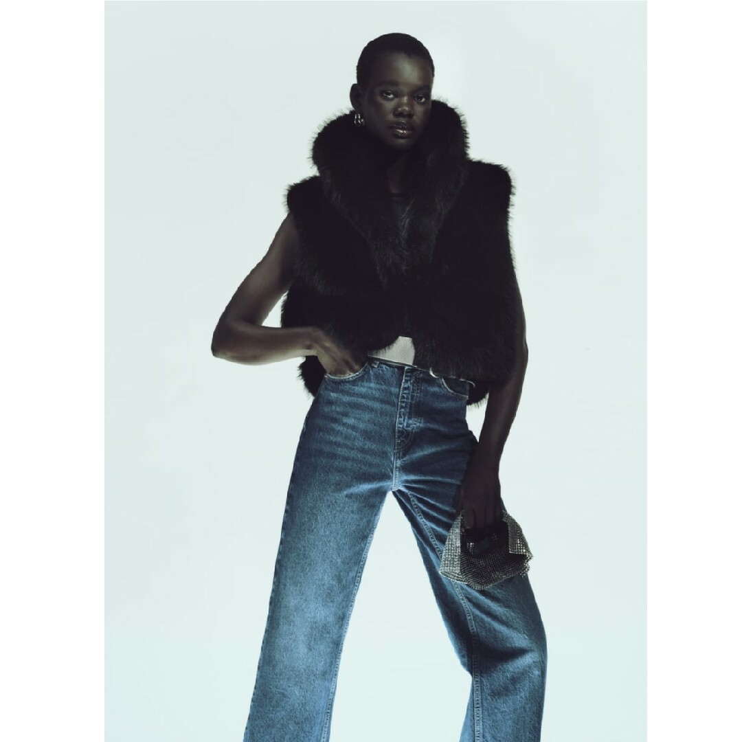 ZARA - 【新品】ZARA ☆クロップドフェイクファーベスト ZARA - 【新品】ZARA ☆クロップドフェイクファーベスト