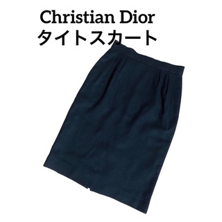 クリスチャンディオール(Christian Dior)の【美品】Christian Diorクリスチャンディオール タイトスカート 黒L(ひざ丈スカート)