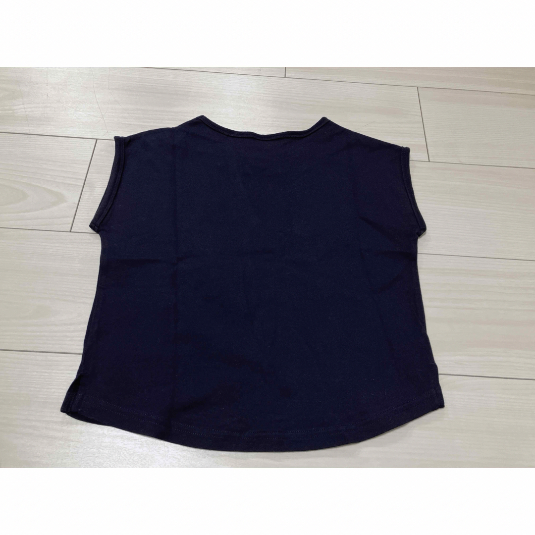 petit main(プティマイン)の美品 petitmain ノースリーブTシャツ キッズ/ベビー/マタニティのキッズ服女の子用(90cm~)(Tシャツ/カットソー)の商品写真