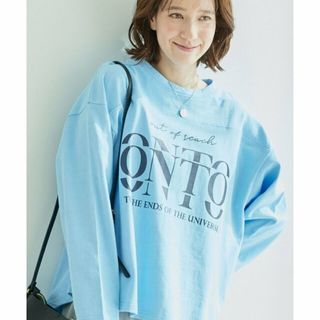 ジャイロ(JAYRO)の【ブルー（44）】ロゴロングTシャツ(カットソー(長袖/七分))