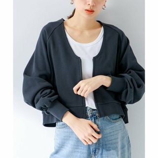 サニーレーベル(Sonny Label)の【チャコール】Vネックスウェットジップカーディガン(カーディガン)