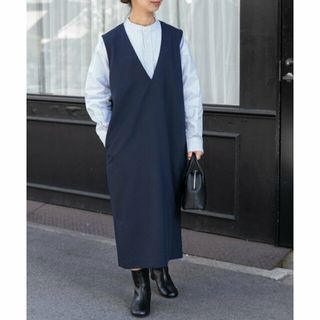 アーバンリサーチドアーズ(URBAN RESEARCH DOORS)の【NAVY】FORK&SPOON バックジップジャンパースカート(ロングワンピース/マキシワンピース)