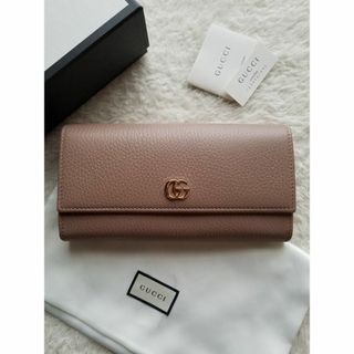 グッチ(Gucci)のGUCCI グッチ プチマーモント コンチネンタル ウォレット 長財布 ベージュ(財布)