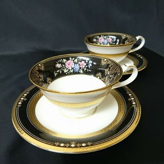 ノリタケ(Noritake)の未使用 ノリタケ イブニング マジェスティー カップ&ソーサー 2客(グラス/カップ)