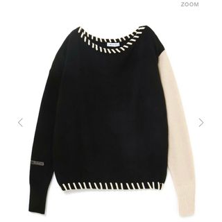 melt the lady contrast stitch knitニット/セーター - ニット/セーター