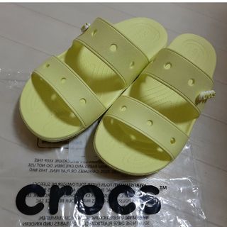 クロックス(crocs)の新品　クロックス　レモンイエロー　25(サンダル)