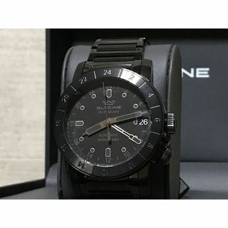 グリシン(GLYCINE)のGLYCINE Airman ワールドタイマー 自動巻き ウォッチ ブラック(腕時計(アナログ))