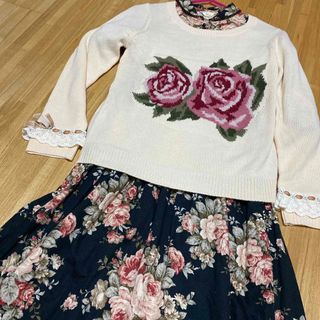 アクシーズファム(axes femme)のニット 春 axes femme アクシーズファム 薔薇(ニット/セーター)