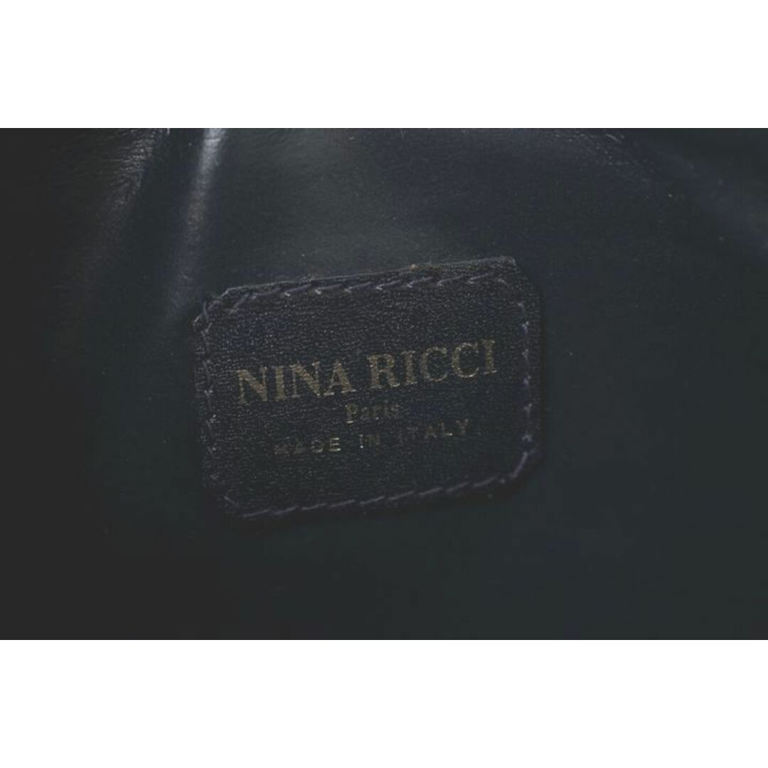 NINA RICCI(ニナリッチ)のニナリッチ ポーチ レザー クラッチバッグ イタリア製 ブランド 小物 レディース ネイビー NINA RICCI レディースのファッション小物(ポーチ)の商品写真