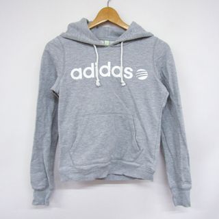 アディダス(adidas)のアディダス 長袖パーカー スウェット スエット スポーツウエア レディース J/Mサイズ グレー adidas(パーカー)