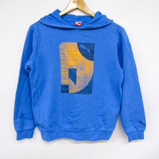 プーマ(PUMA)のプーマ 長袖パーカー スウェット スエット スポーツウエア キッズ 男の子用 150サイズ ブルー PUMA(Tシャツ/カットソー)