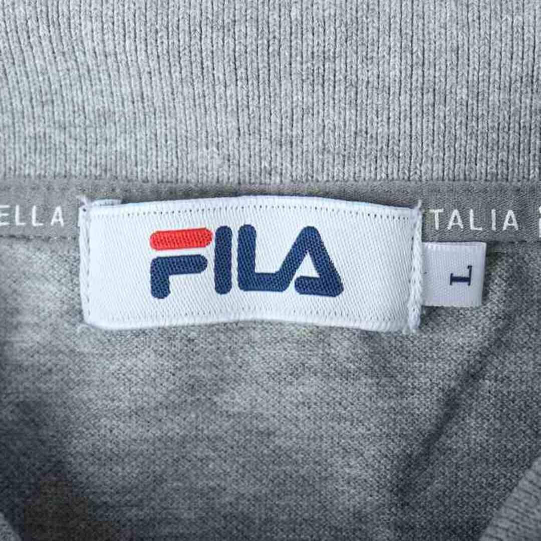 FILA(フィラ)のフィラ ポロシャツ 半袖 ゴルフウエア スポーツウエア トップス メンズ Lサイズ グレー FILA メンズのトップス(ポロシャツ)の商品写真