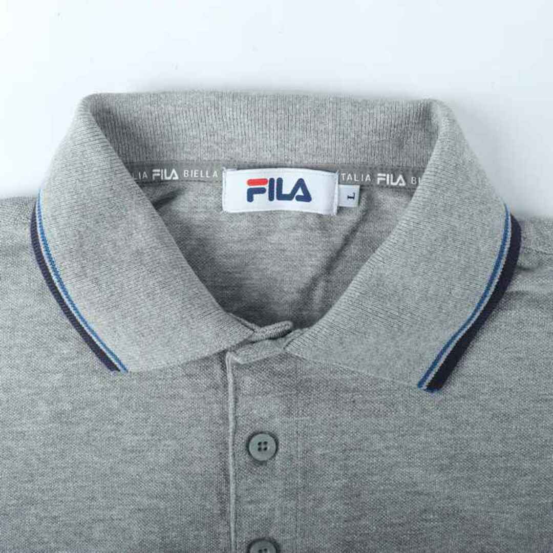 FILA(フィラ)のフィラ ポロシャツ 半袖 ゴルフウエア スポーツウエア トップス メンズ Lサイズ グレー FILA メンズのトップス(ポロシャツ)の商品写真