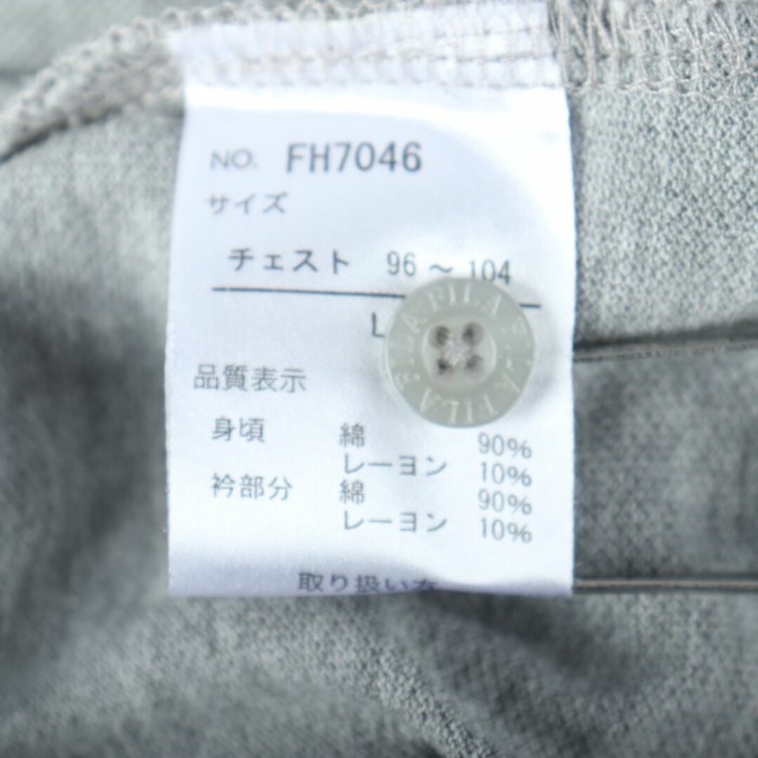 FILA(フィラ)のフィラ ポロシャツ 半袖 ゴルフウエア スポーツウエア トップス メンズ Lサイズ グレー FILA メンズのトップス(ポロシャツ)の商品写真