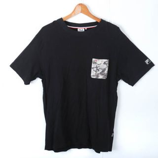 フィラ(FILA)のフィラ Tシャツ 半袖 大きいサイズ コットン100% スポーツウエア トップス 黒 メンズ LLサイズ ブラック FILA(Tシャツ/カットソー(半袖/袖なし))