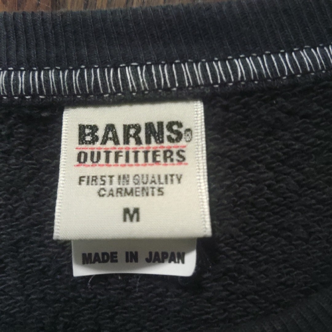 Barns OUTFITTERS(バーンズアウトフィッターズ)のBARNS ENTRY SG スウェット　M　吊り編み　黒　スミクロ メンズのトップス(スウェット)の商品写真