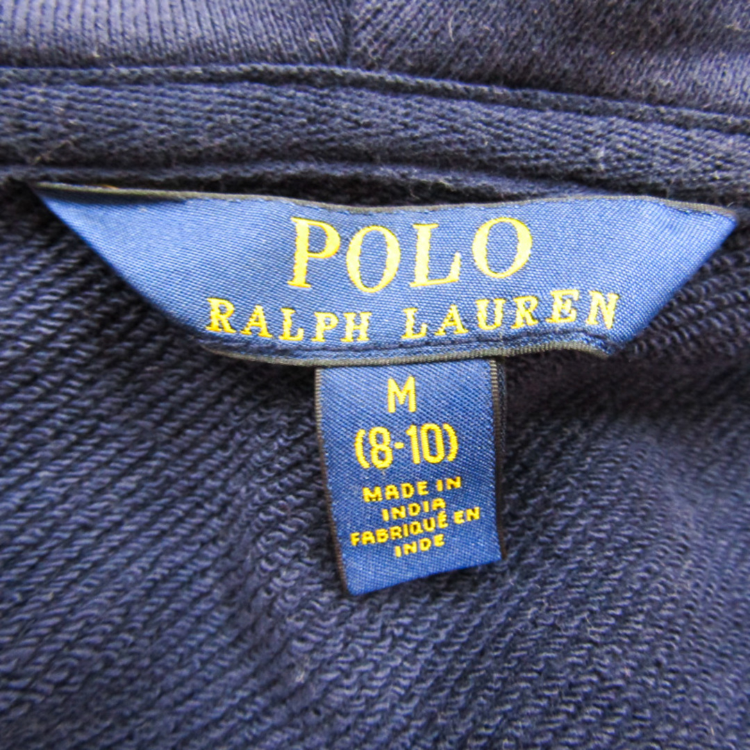 POLO RALPH LAUREN(ポロラルフローレン)のポロ・ラルフローレン ジップアップパーカー スウェット スエット キッズ 女の子用 M(8-10)サイズ ネイビー POLO RALPH LAUREN キッズ/ベビー/マタニティのキッズ服女の子用(90cm~)(Tシャツ/カットソー)の商品写真