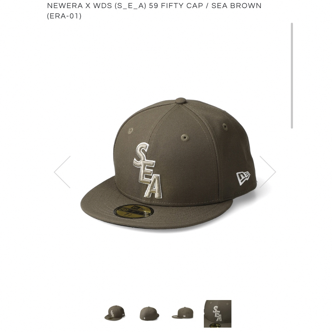 WIND AND SEA(ウィンダンシー)の【新品】WIND AND SEA NEWERA 59FIFTY BROWN L メンズの帽子(キャップ)の商品写真