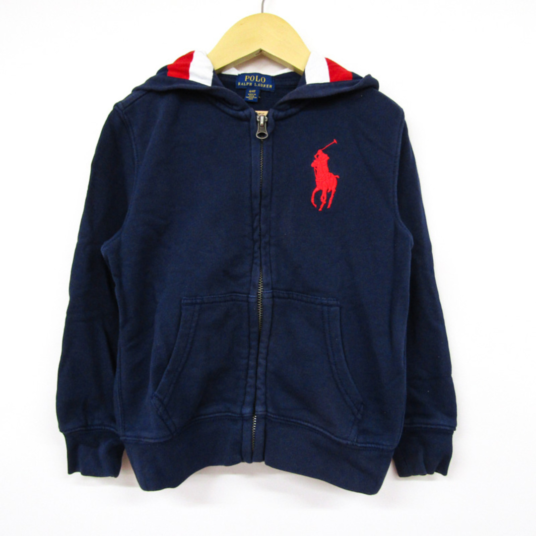 POLO RALPH LAUREN(ポロラルフローレン)のポロ・ラルフローレン パーカー スウェット スエット ビッグポニー キッズ 男の子用 4/4Tサイズ ネイビー POLO RALPH LAUREN キッズ/ベビー/マタニティのキッズ服女の子用(90cm~)(Tシャツ/カットソー)の商品写真