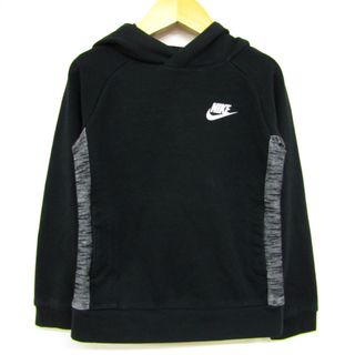 ナイキ(NIKE)のナイキ 長袖パーカー スウェット スエット キッズ 男の子用 4/XSサイズ ブラック NIKE(Tシャツ/カットソー)