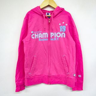 チャンピオン(Champion)のチャンピオン ジップアップパーカー スウェット スエット  キッズ 女の子用 150サイズ ピンク Champion(Tシャツ/カットソー)