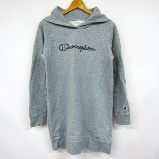 チャンピオン(Champion)のチャンピオン 長袖パーカー ワンピース チュニック スウェット キッズ 女の子用 160サイズ グレー Champion(Tシャツ/カットソー)