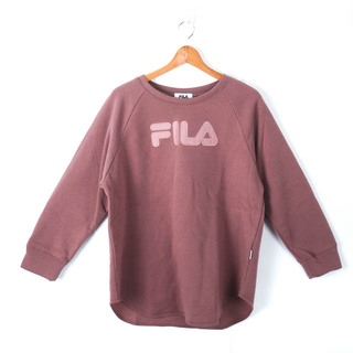 フィラ(FILA)のフィラ スウェット 長袖 大きいサイズ 裏起毛 スポーツウエア トップス レディース LLサイズ パープル FILA(トレーナー/スウェット)