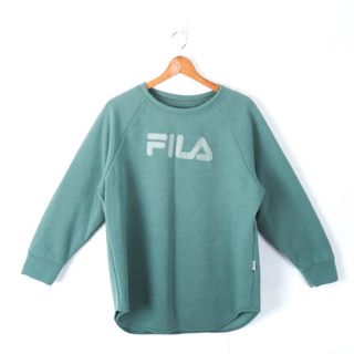 フィラ(FILA)のフィラ スウェット 長袖 大きいサイズ 裏起毛 スポーツウエア トップス レディース LLサイズ グリーン FILA(トレーナー/スウェット)