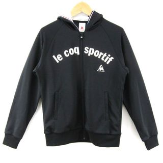 ルコックスポルティフ(le coq sportif)のルコックスポルティフ パーカー ジャージ フルジップ 長袖  トップス 黒 レディース Mサイズ ブラック le coq sportif(パーカー)