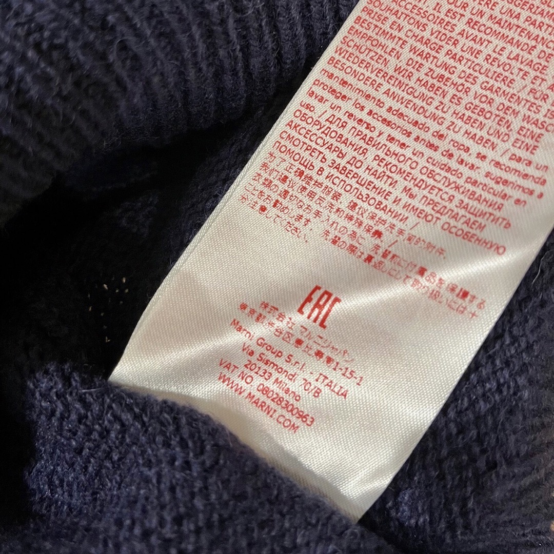 MARNI - MARNI NAVY KNIT ニット SUGA着用の通販 by Ichika's MARNI - MARNI NAVY KNIT ニット SUGA着用の通販 by Ichika's