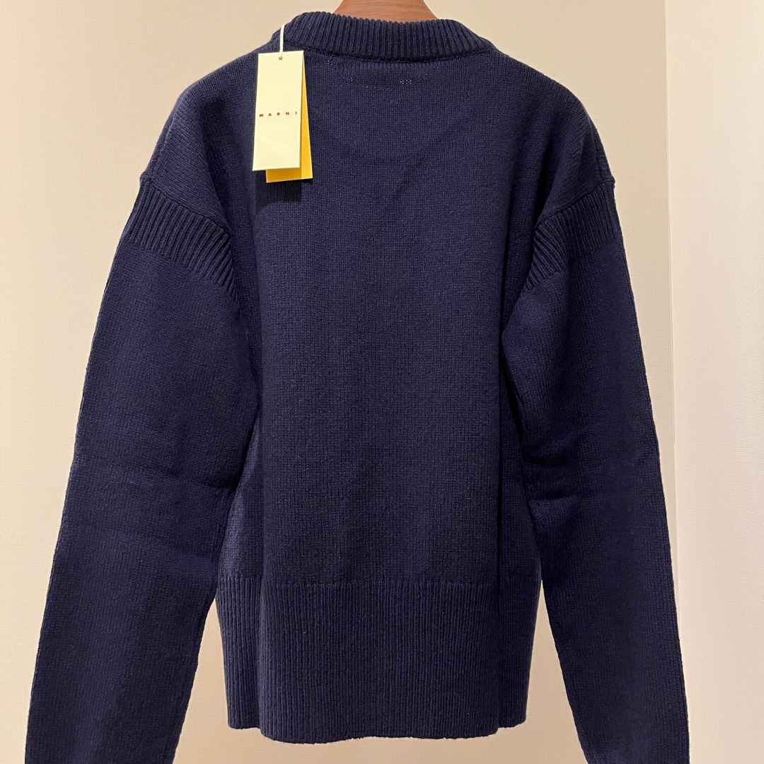 MARNI - MARNI NAVY KNIT ニット SUGA着用の通販 by Ichika's MARNI - MARNI NAVY KNIT ニット SUGA着用の通販 by Ichika's