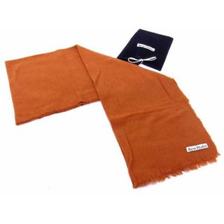 アクネストゥディオズ(Acne Studios)の■新品■未使用■ Acne studios アクネステュディオス ウール100％ フリンジ マフラー 防寒具 メンズ レディース ブラウン系 AU8024 (マフラー/ショール)