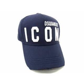 ディースクエアード(DSQUARED2)の■新品■未使用■ DSQUARED2 ディースクエアード ICON コットン100％ ベースボールキャップ 帽子 メンズ レディース ネイビー系 AT7383 (その他)