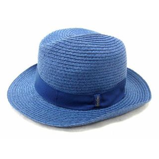 ボルサリーノ(Borsalino)の■新品■未使用■ BORSALINO ボルサリーノ ペーパー リボン 帽子 中折れハット 表記サイズ M ネイビー系 AV1710(その他)