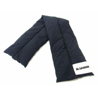 ジルサンダー(Jil Sander)の■極美品■ JIL SANDER　ジルサンダー ポリエステル100% マフラー ストール レディース メンズ ダークネイビー系 AU8032 (その他)