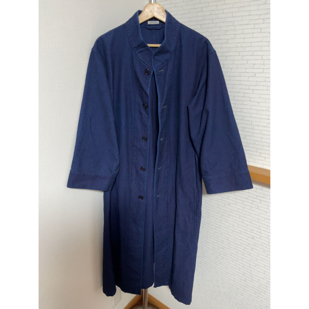 ブルーブルー OKURA 刺し子 ロングコート 藍染め 日本製